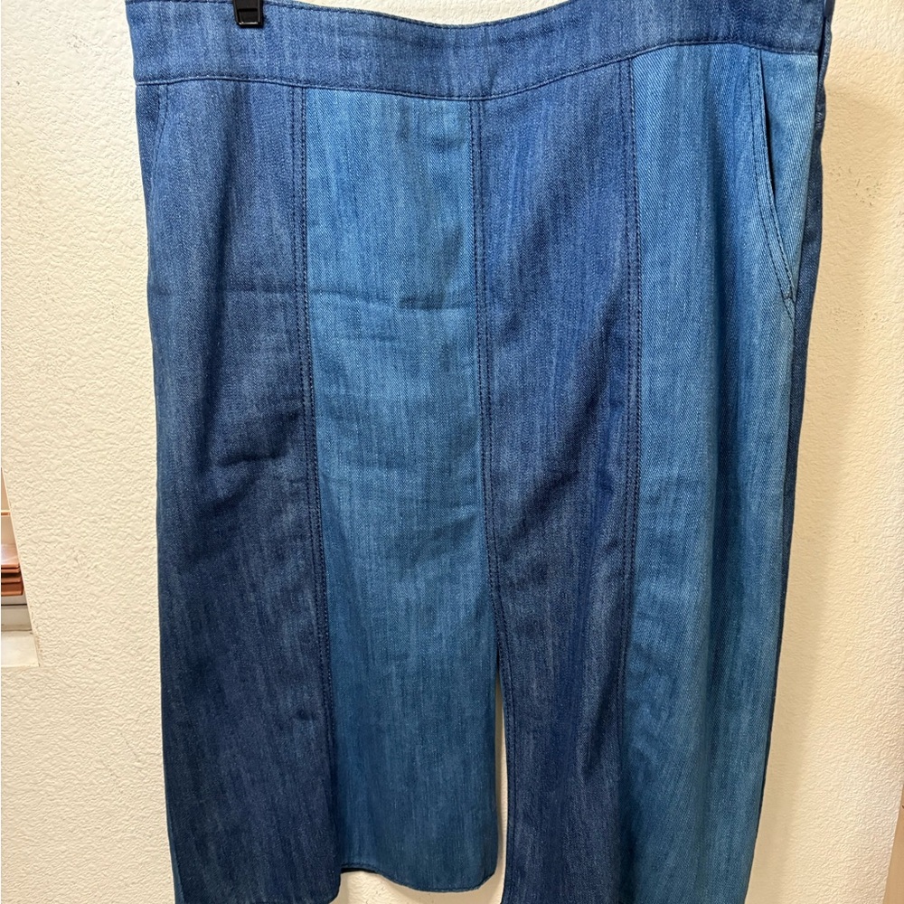 Akris Punto Blue Denim Skirt